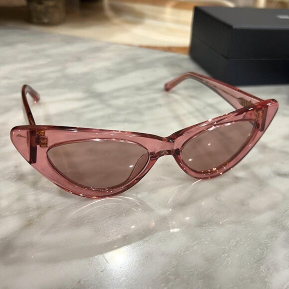 The Attico Pink Linda Farrow Edition Dora Cateye Sunglasses - Picture 1 of 7
